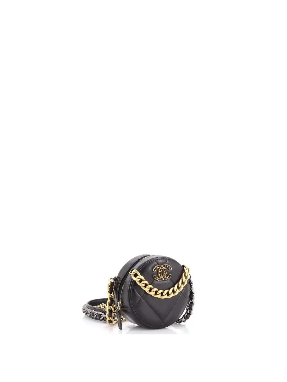 Chanel 19 Round Clutch With Chain #227116C24B